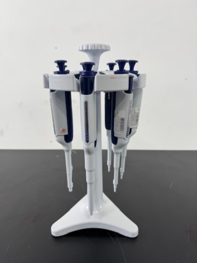 Image of Rainin Pipet-Lite XLS Single Channel Pipettes w/Stand - Quantity 7